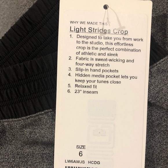 Lululemon Light Strides Crop Pants - Picture 3 of 3